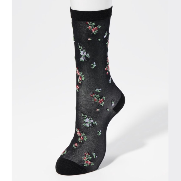 NEW Flower Socks BY ROKH black one size - Picture 1 of 4